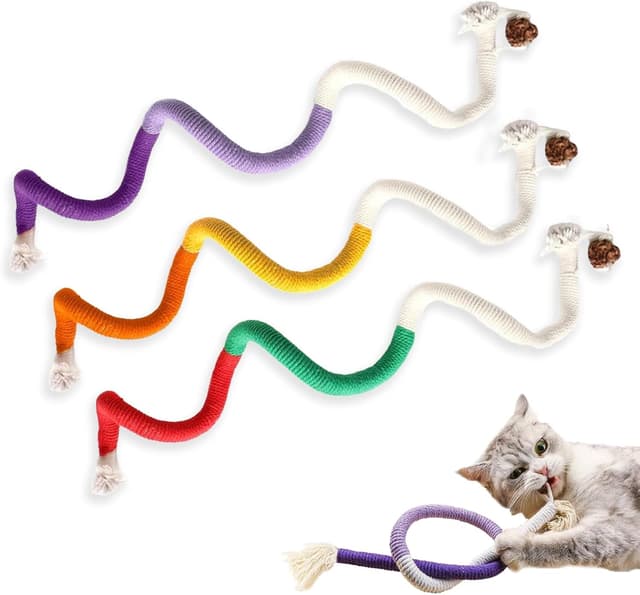 Imagen de Pence & Moon Collective Natural Catnip Chew Rope (3 Pack) – no-squeaky interactive cat rope toys en OfertitasTOP