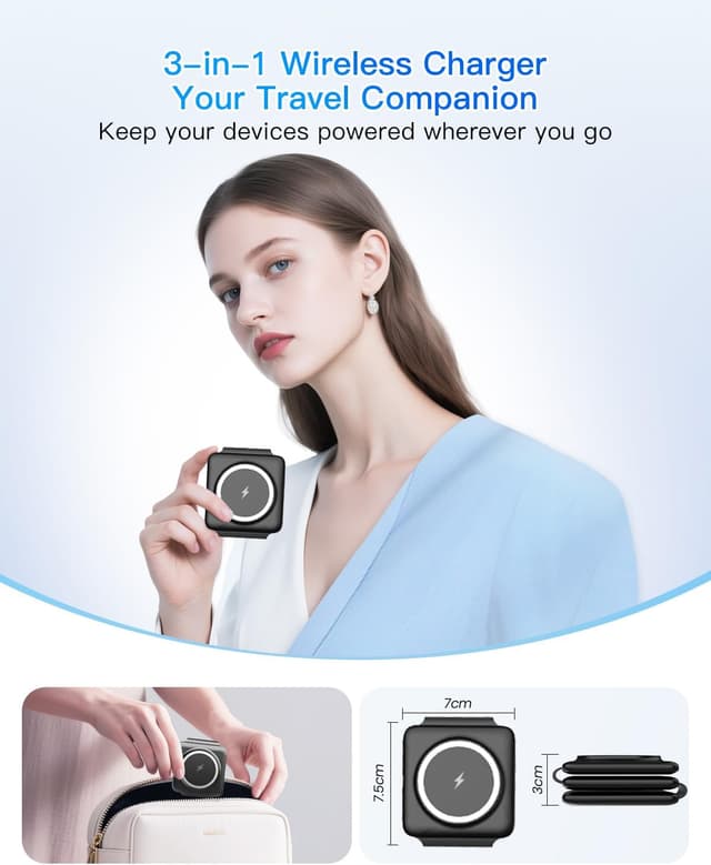 Thumbnail 1 de Fodable 3-in-1 Magnetic Wireless Charger for iPhone 3