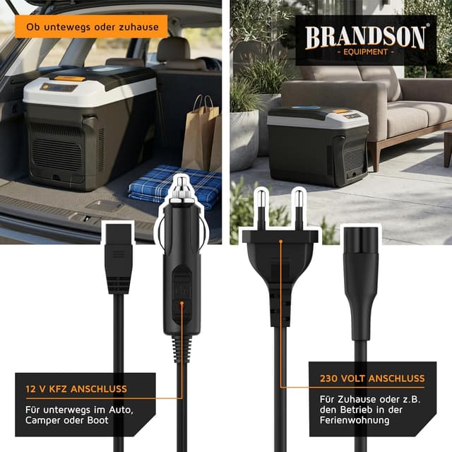 Detalle 2 de Brandson elektrische Kühlbox 32 Liter (Thermobox) 12V/230V – kühlt bis -18 °C, heizt bis 65 °C