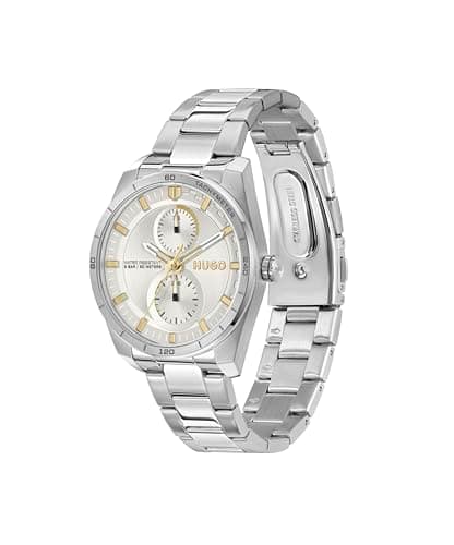Detalle 2 de HUGO 1540168 reloj analógico multifunción, acero inoxidable