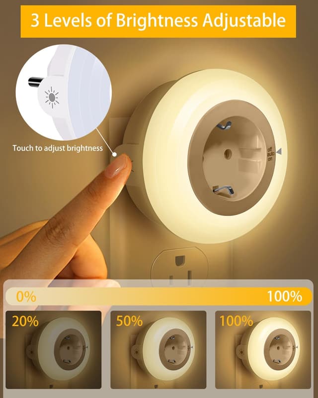 Detalle 2 de Bowfar Nachtlicht Steckdose 2700K
