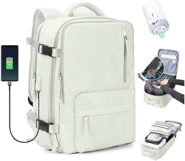 Detalle de SZLX sac à dos sous vide de voyage 40x30x20 avec pompe, cabine Ryanair et compartiment chaussures