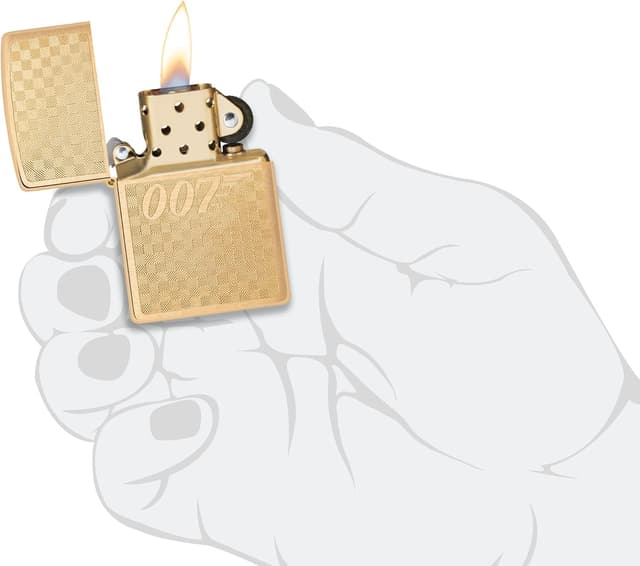 Detalle 1 de Zippo James Bond 007 Brushed Brass Lighter