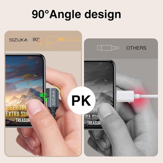 Detalle 2 de USB C Kabel mit 3,1 A Schnellladung, 2er Set