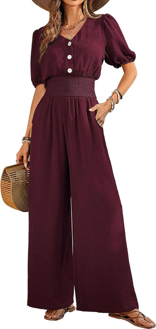 Imagen de LOOKBOHO Womens Jumpsuits V‑Neck 2026 👗 en OfertitasTOP