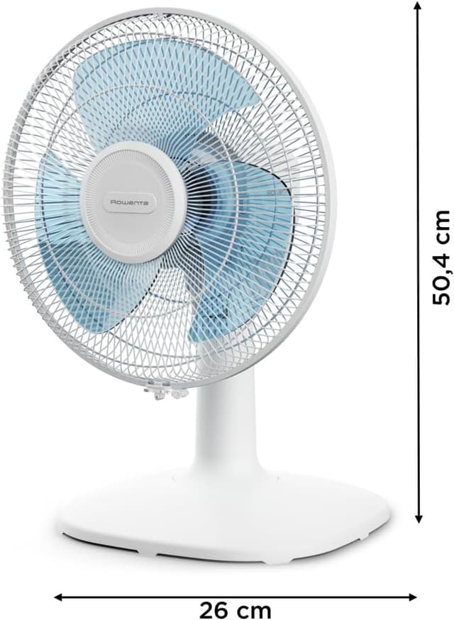 Detalle 1 de Rowenta Essential + ventilateur de table VU2330F2 : compact, silencieux et avec oscillation automatique