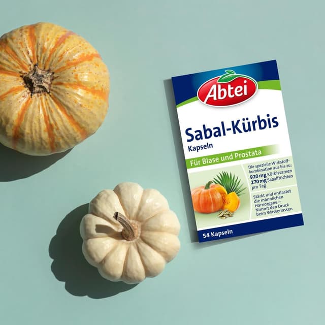 Detalle de Abtei Sabal-Kürbis-Kapseln – Kräuter-Kombination für Blasen- und Prostata-Bereich (1 x 54 Weichkapseln)