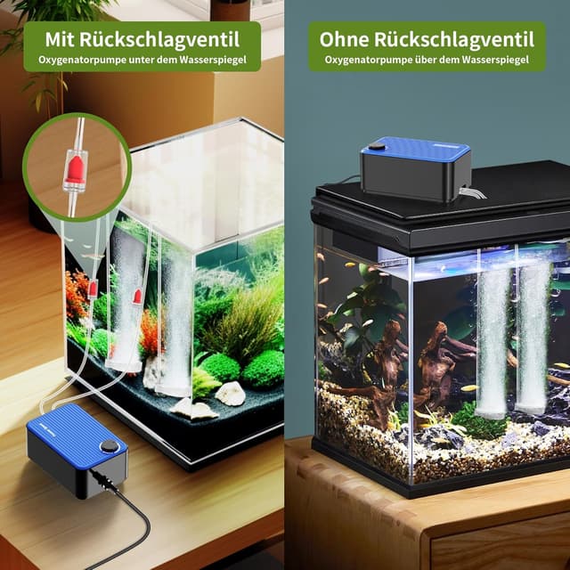 Thumbnail 5 de Forever Speed Leise Aquarium Luftpumpe 8W, 480L/H Einstellbare Luftpumpe für Aquarium Sauerstoffpumpe Sehr Leise mit doppelten Luftlöchern Vibrationsarm und Mehr Sauerstoffzufuhr 80-600L
Forever Speed Leise Aquarium Luftpumpe 8W,…