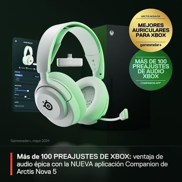 Detalle 2 de Steelseries Arctis Nova 5X Wireless 🎧 - Auriculares Gaming Inmersivos