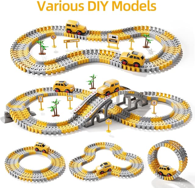 Detalle 2 de iHaHa Construction Race Track Set for Ages 3–6