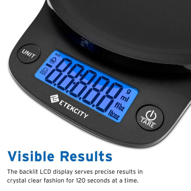 Detalle de Etekcity Küchenwaage 5 kg, präzise 0,1 g 📏