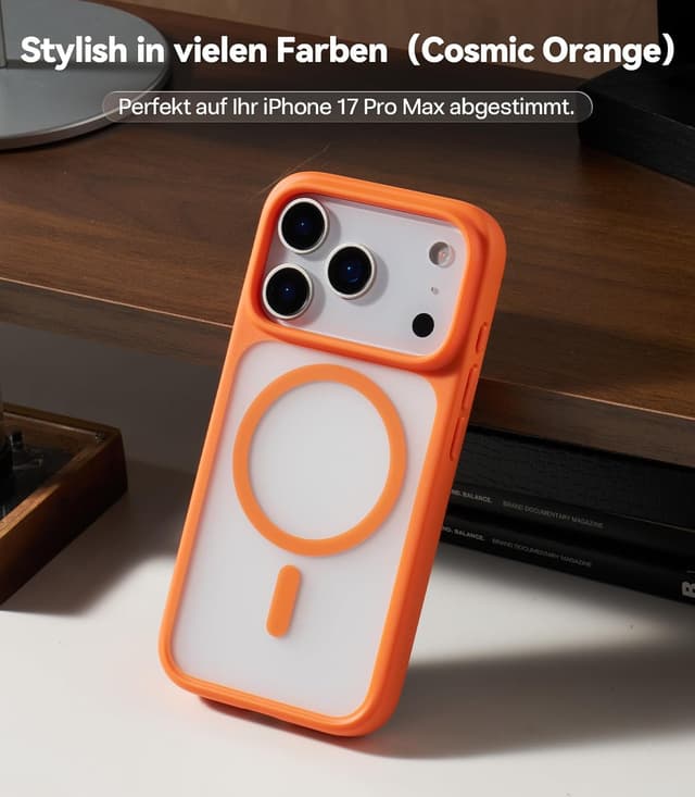 Thumbnail 6 de TORRAS Guardian‑Mag iPhone 17 Pro Max Hülle Matt Orange