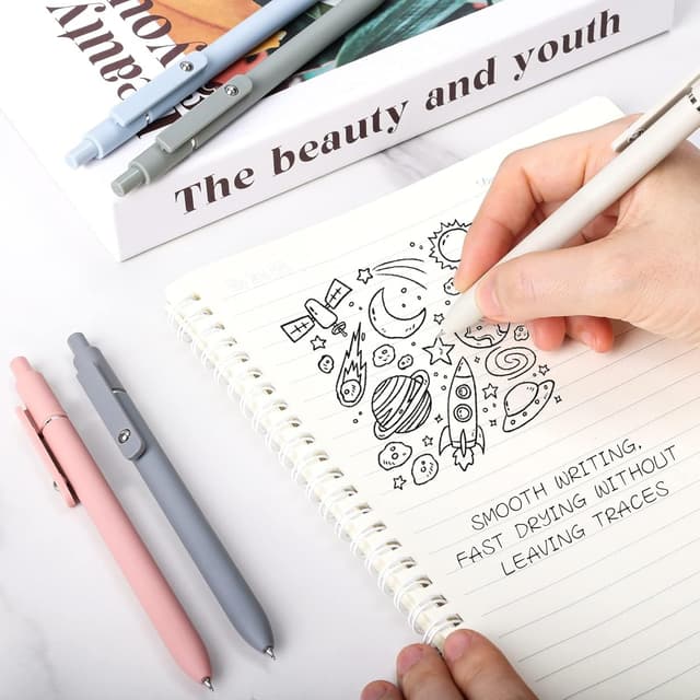 Detalle 2 de FIOVER Gel Pens 5pc 0.5mm Black Ink