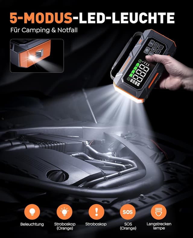 Thumbnail 4 de 7000A Starthilfe Powerbank 26.800 mAh für Pkw