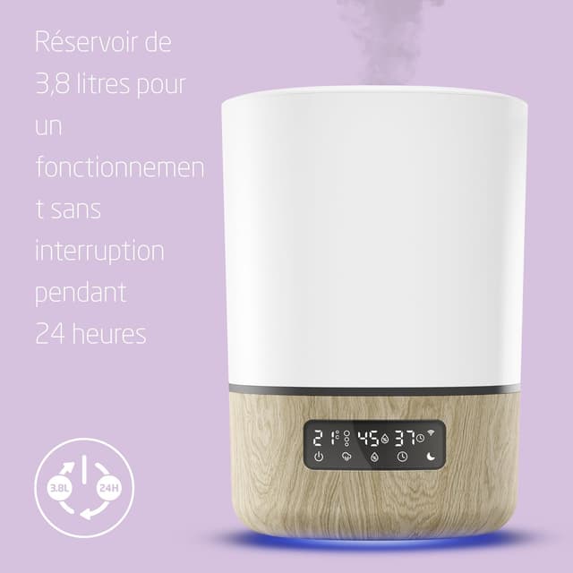 Detalle 2 de Maxi-Cosi Breathe de — humidificateur intelligent pour chambre de bébé avec brume et diffusion d’huiles essentielles