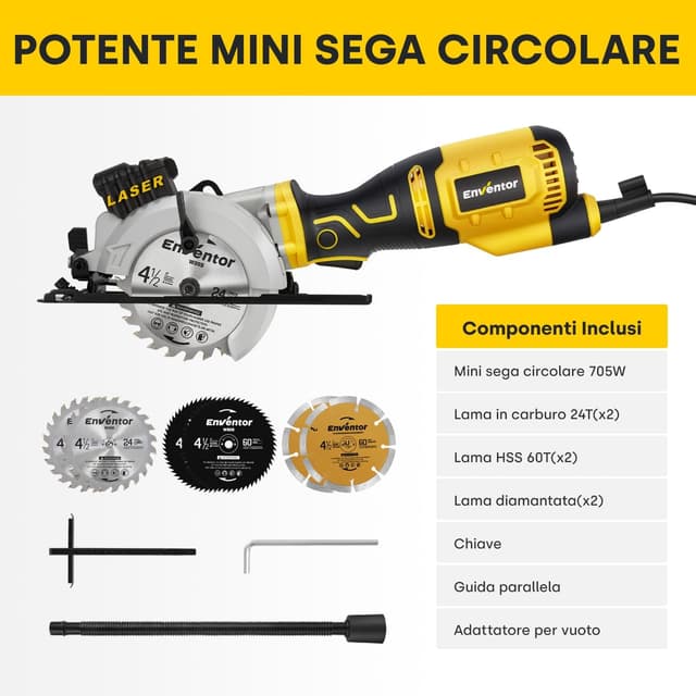 Thumbnail 5 de Enventor Mini Sega circolare 705W 🛠