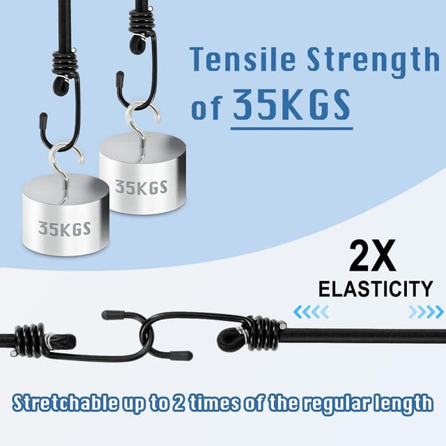 Thumbnail 1 de WeFine 24 inch Bungee Cords with Hooks