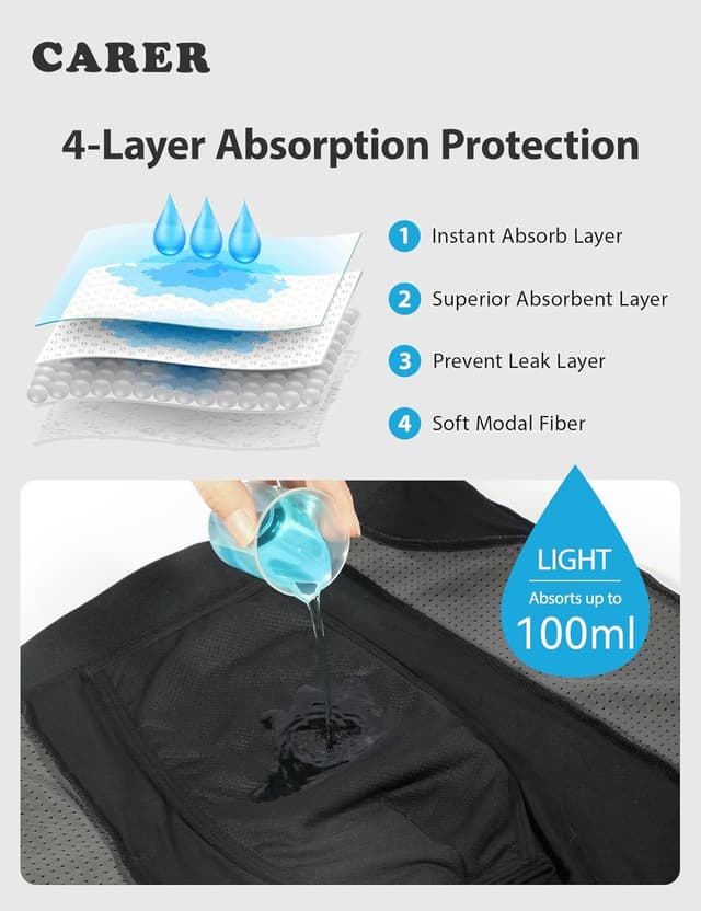 Detalle de Pack de 2 boxers incontinence bambou XL