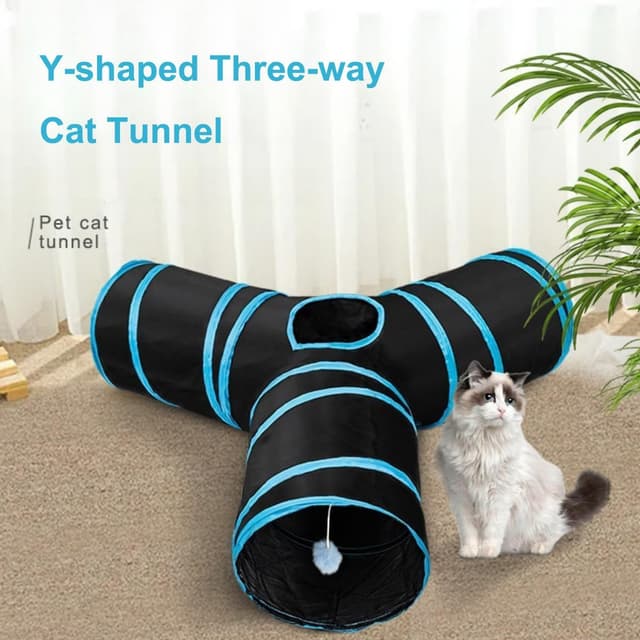 Thumbnail 1 de WUMEIJIAJU Cat Tunnel Toy 3‑Way Collapsible Tube