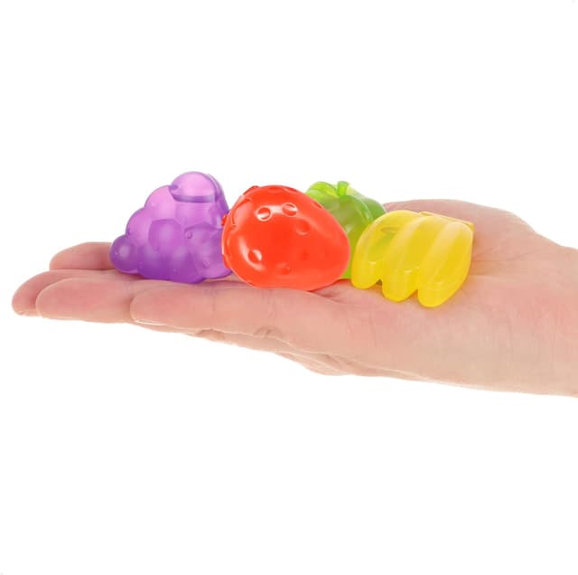 Detalle de com-four® 30 wiederverwendbare Eiswürfel im Früchte-Design – Party-Eiswürfel zum Kühlen von Getränken (30 Stück)