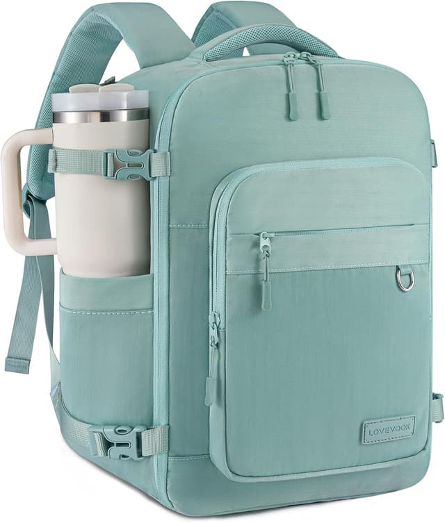 Detalle de LOVEVOOK Ryanair cabin bags underseat travel backpack (40x30x20cm) – lightweight 14-inch laptop sleeve