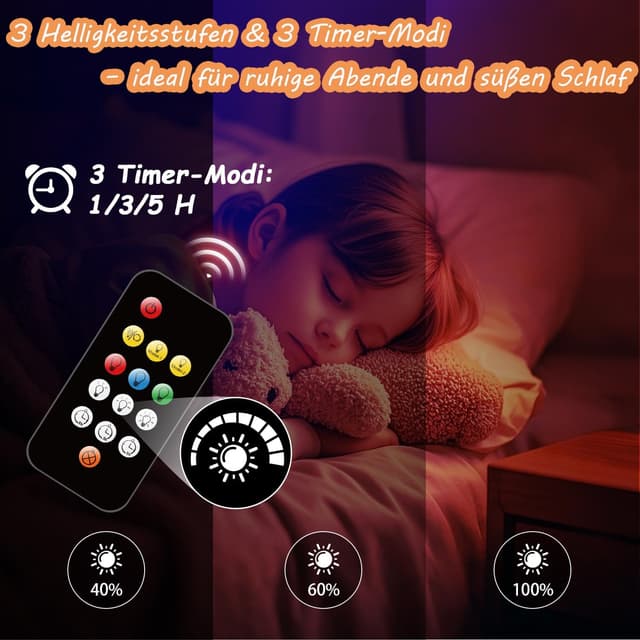 Thumbnail 4 de Kinder Sternenhimmel-Projektor Einhorn 108 Lichtkombinationen