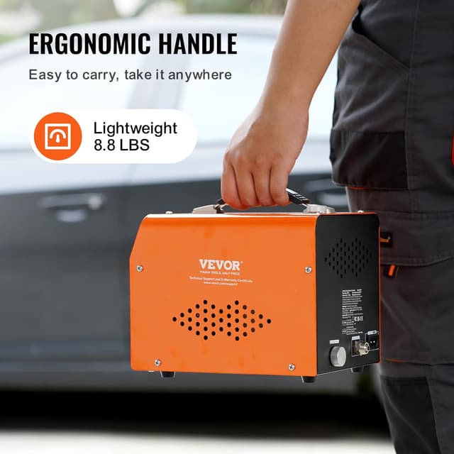 Detalle de VEVOR macchina rilevatore perdite di fumo per auto con pompa ad aria e manometro (8 L/min)