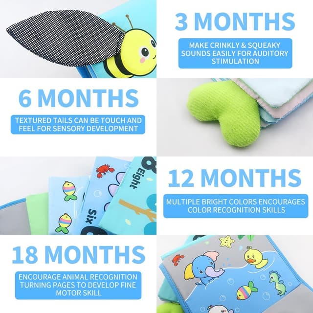 Thumbnail 2 de caterbee Baby Mirror toys Soft Crinkle book