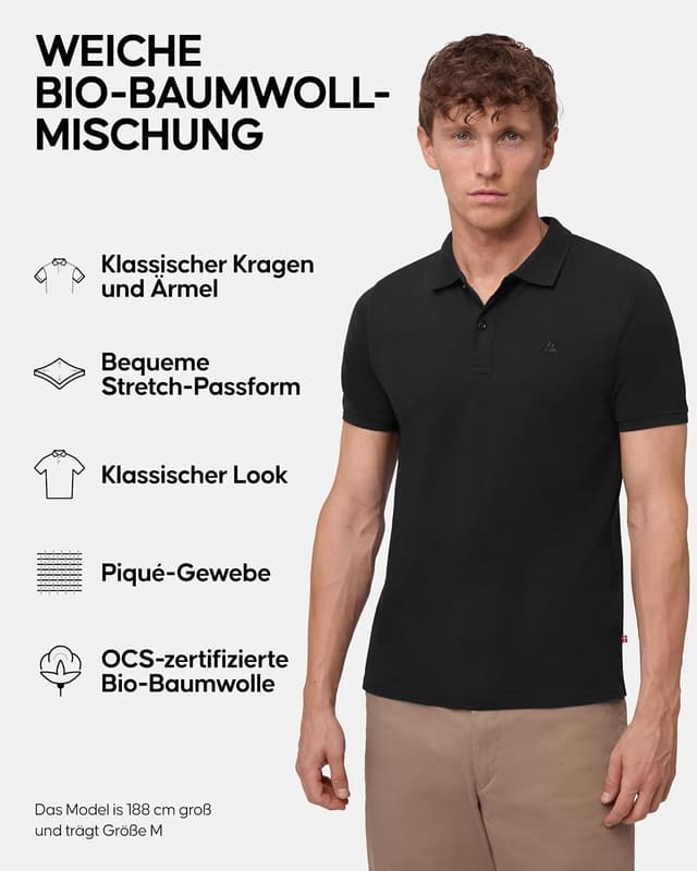 Detalle 2 de DANISH ENDURANCE Poloshirt 1er, 2er-Pack Herren