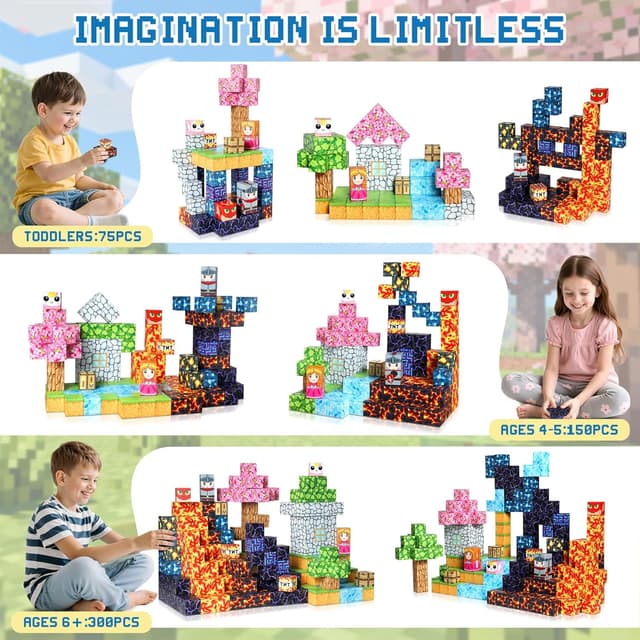 Detalle de COOLJOYA Costruzioni magnetiche 150 pezzi 🧩