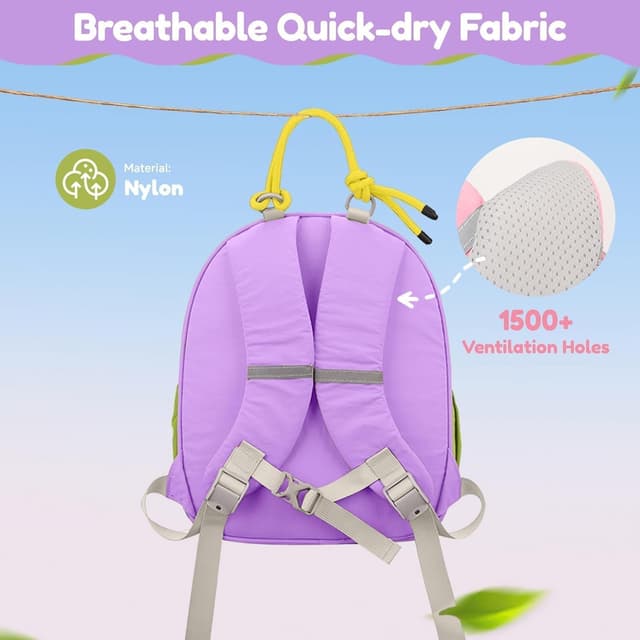 Thumbnail 6 de PROTAURI Zainetto bambina 2-5 anni da 9,6L con cintura pettorale e sacca idrorepellente viola