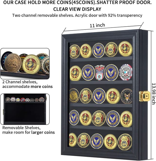 Detalle de Jinchuan Military Challenge Coin Display Case Small 🪙