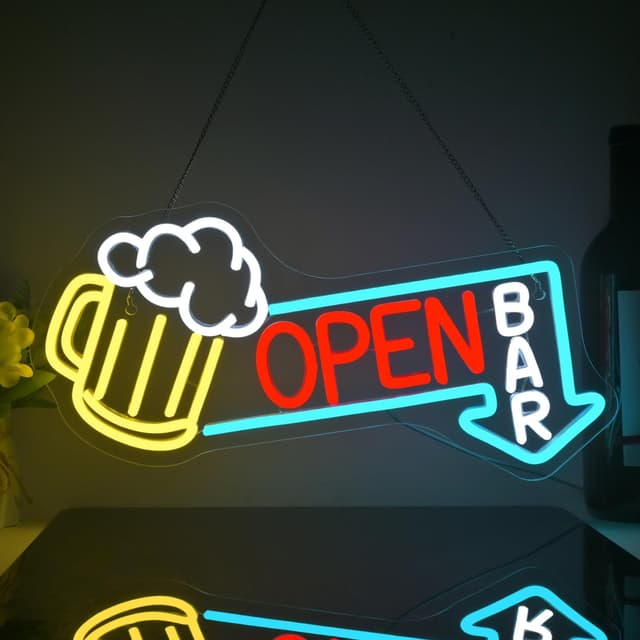 Detalle de Looklight Cold Beer Neon Schild 🪧