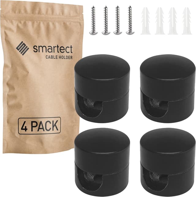 Detalle de smartect Soporte de Techo Pared para Cables Negro