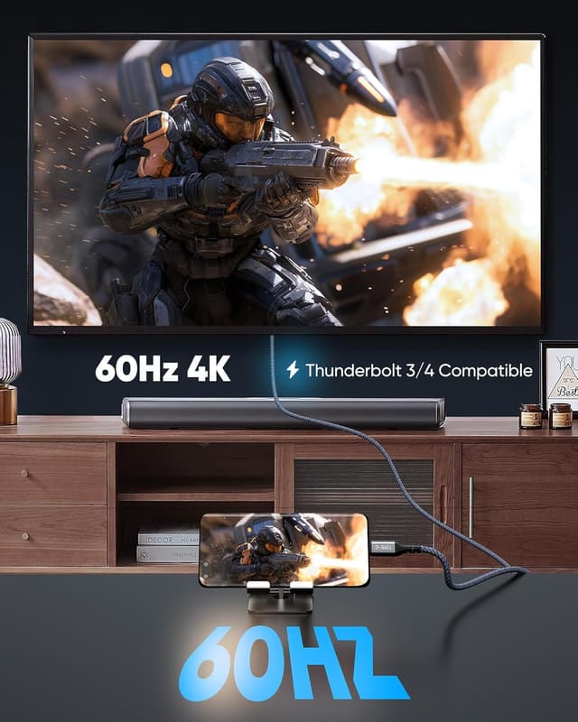 Thumbnail 4 de Highwings USB C to HDMI Cable 6FT 4K@60Hz