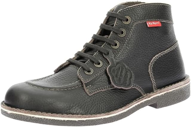 Detalle de Kickers KICKSTONER en noir : derbies homme pour un style sobre et durable