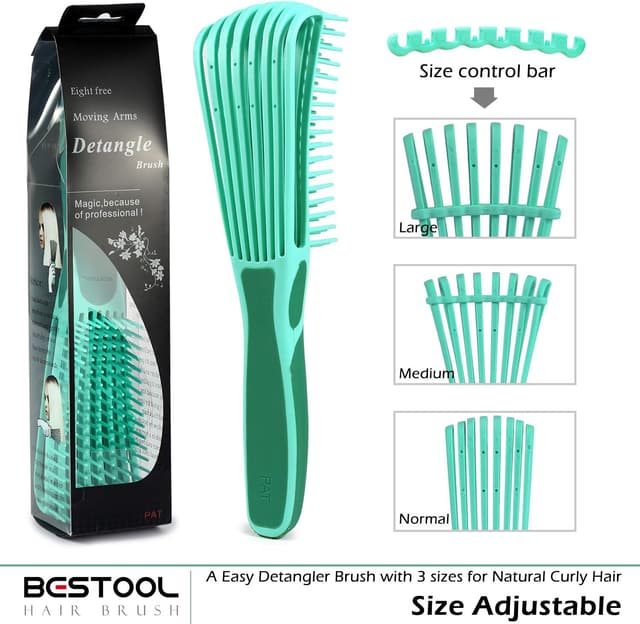 Thumbnail 2 de BESTOOL Cepillo desenredante para cabello rizado 3/4abc