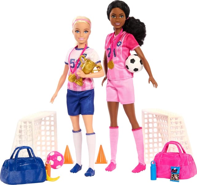 Imagen de Barbie Footballeuses 2 poupées et 15 accessoires en OfertitasTOP