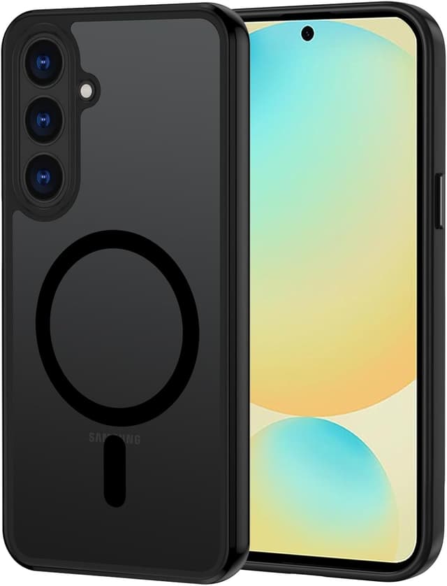 Detalle de XTCASE Cover magnetica per Samsung Galaxy S25 FE con compatibilità MagSafe, retro opaco anti-impronte e TPU antiurto