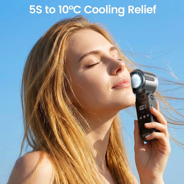 Detalle de HappyGoo portable fan 10,000 RPM hand-held