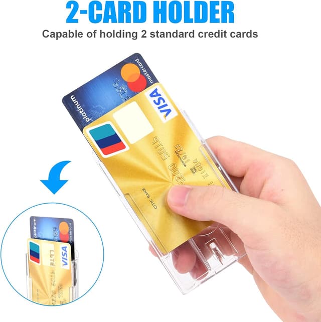 Detalle 2 de Vicloon Vertical 2-Card Badge Holder