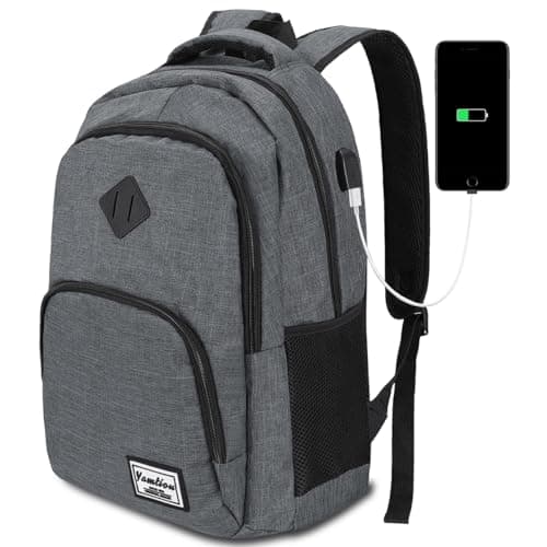 Detalle de YAMTION Mochila escolar YAMTION de 30 L con compartimento acolchado para portátil hasta 16” y puerto USB