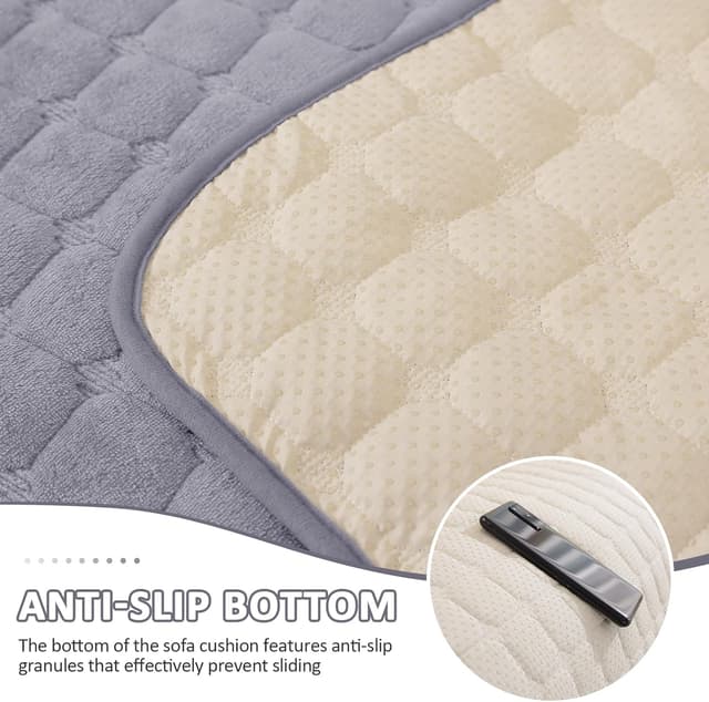 Detalle 1 de Ystyle copridivano in pile morbido antiscivolo grigio chiaro 90x160 cm