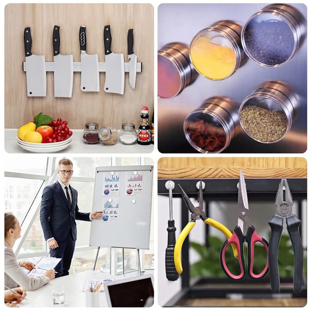 Detalle de Wukong lot de 20 aimants en néodyme ronds (20 mm) pour frigo