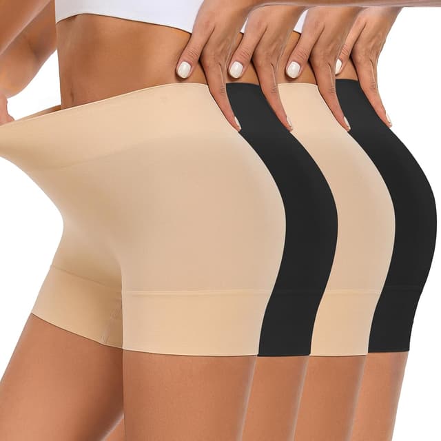 Detalle de YADIFEN Short cycliste femme pour robe : shorty taille haute anti-frottements sans coutures