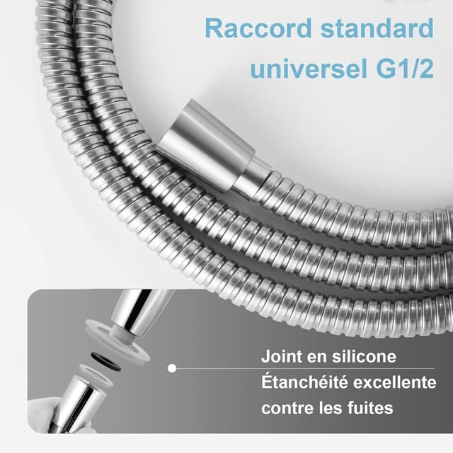 Thumbnail 3 de OFFO Flexible Douche 2m tuyau de douche anti-torsion