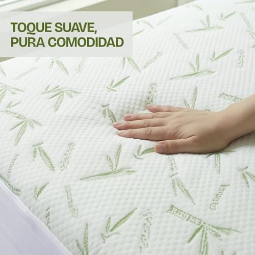 Detalle 2 de Utopia Bedding Protector de colchón impermeable 135 x 190 x 30 cm de viscosa (Oeko-Tex)