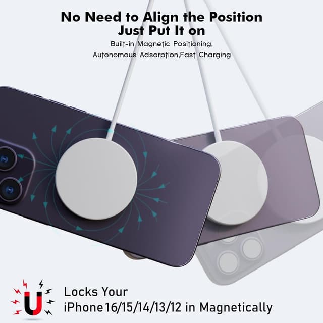 Thumbnail 6 de Apple MagSafe Magnetic Wireless Charger 15W