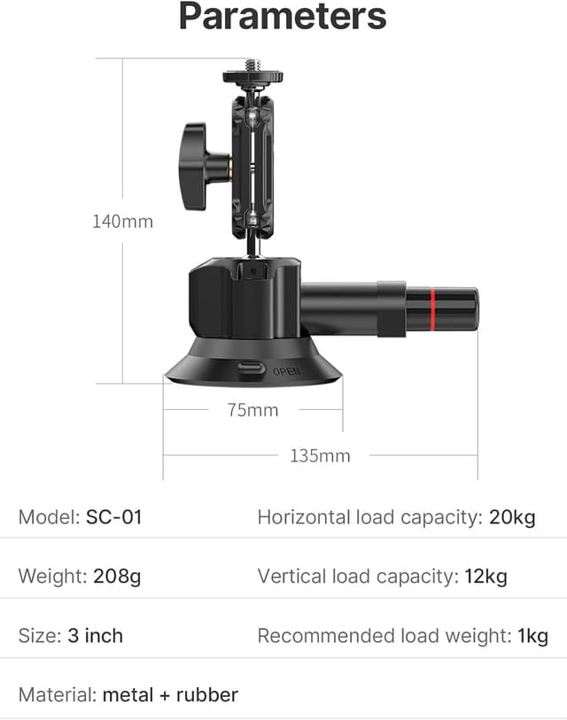 Thumbnail 4 de ULANZI SC-01 Saugnapfhalterung 3"