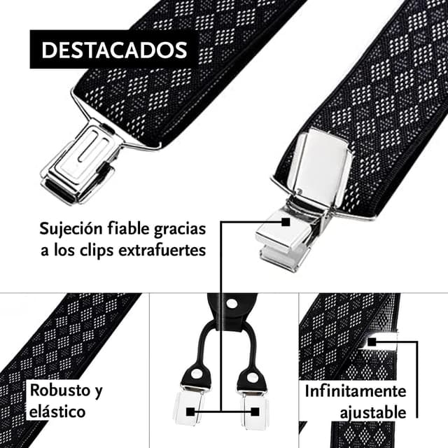 Thumbnail 3 de DonDon Tirantes 3,5 cm con 4 clips